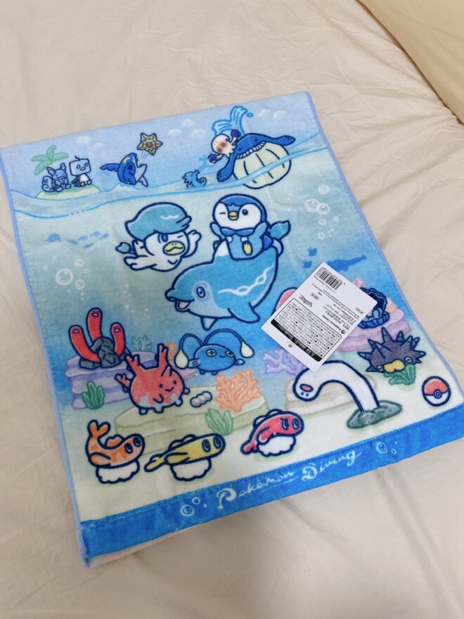 ポッチャマや水ポケモンのタオル